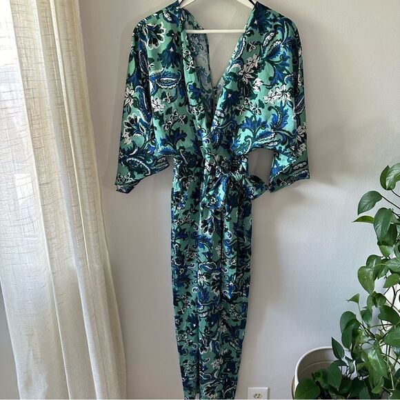 Zara Floral Printed Jumpsuit with Tie - Picture 2 of 8